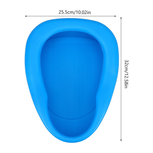 Hospital Bedpan Plastic Blue 1 Pack 1