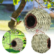 Hanging Bird Nest, Hand-Woven Birdhouse, Natural Bird Nest Cage, Suitable for Terrace Lawn Garden Indoor And Outdoor Home Decoration.
