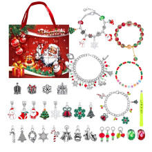 Christmas Advent Countdown Jewelry Blind Box, Girls' Christmas Jewelry Diy Set, Diy Bracelet Jewelry Box Set Creative Gift Blind Box.