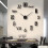 Acrylic Wall Clock Gold Small 40cm Silent Three-Dimensional 2