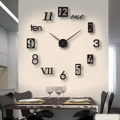 Acrylic Wall Clock Gold Small 40cm Silent Three-Dimensional 1