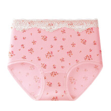 High Waist Cotton Underwear for Women Full Coverage Panties Floral Print Briefs