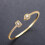 Women's 925 Silver Gold-Plated Cubic Zirconia Bangle 1