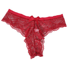 Dame G-streng T-rygg Sløyfeknute Blonder Bikinitruser Lav Liv T-streng Pustende Cheeky Undertøy Truser Lingerie