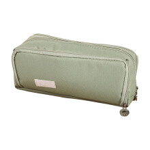 Oxford Cloth Multi-Compartment Pencil Case – Large Capacity, Solid Color, Layered Design for Campus & Office, Compatible with Standard Pens