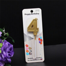 Damask Rose Candle Glitter Number Candles Gold Number 0-9 Birthday Party Candle Cake, Candles And Candle Holders