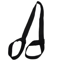 Tappetino da ginnastica con cinturino, spesso, con borsa, traspirante, per fitness e viaggi, colore nero.