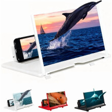 Screen Magnifier for Cell Phone, Foldable HD Mobile Phone Screen Amplifier with Stand, Portable Movie Projector Screen for Smartphones and Tablets