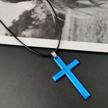 Męski delikatny naszyjnik choker z wisiorkiem punkowym