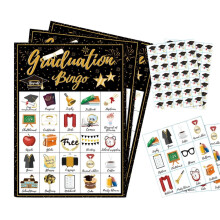 Graduation Party Bingo Game 24-Player Grad Party Favors College Graduation Game for Family Friends Classmates University College