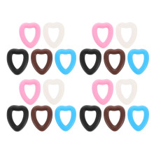 Eyeglasses Ear Grips Silicone Heart Shape 10 Pairs