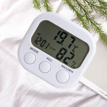 Rechthoekige digitale hygrometer (1 stuk) voor binnengebruik met temperatuurweergave