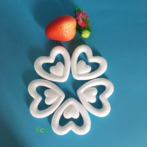 White Heart Pendant Decorations for Weddings 5 pcs