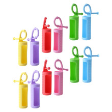12 Pcs Silicone Cover Glass Bottle Sleeve Portable Top Travel
