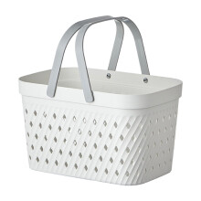 Multipurpose Storage Basket with Handles – Versatile Plastic Container for Bathroom, Kitchen, Office – Portable & Organized (Compatible with Home