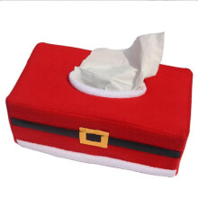 Caja de pañuelos navideña roja Pretyzoom2Pcs, estuche decorativo para mesa navideña y decoración del hogar