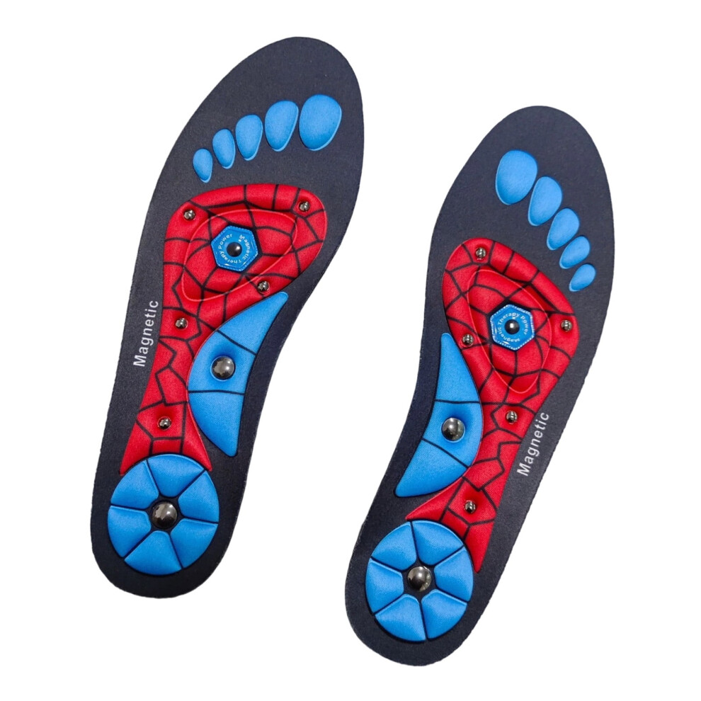 1Pair Acupress Insoles With Magnets Stimulate Foot Reflexology Zones Enhances Feet Circulations Comfortable Padding