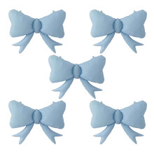 Lot de 5 ballons bleu clair en forme de nœud macaron pour une fête de princesse Cendrillon ou une baby shower – Compatible avec le thème macaron