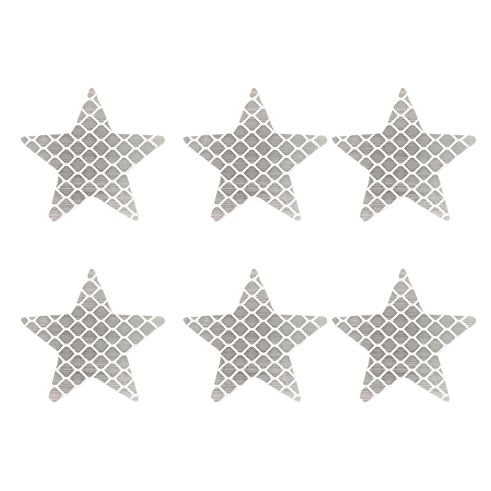 6Pcs Reflective Star Decals For Car Motorcycles Night Visibility Safety Stickers Enhanced Nighttime Safety Easy To Apply Light 9557311956768