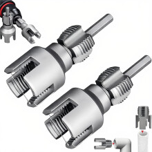 PVC Thread Maker Tool for Electric Drill Plastic Pipe Threader 1/2inch 3/4inch PVC Pipe Threading Dies Pipe Threader