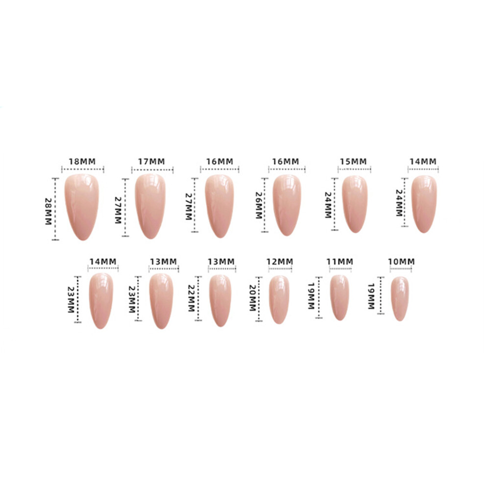 Creation-3C 24Pcs Retro White False Nails, Long Lasting & Flexible