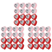 48 PCS Heart Shape Metal Tins with Lid Metal Tin Cans Empty Candle Tins Red and Valentine'S Day Gift Boxes