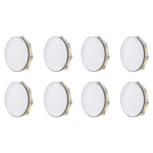 8X Tambourine for Adults 10 Inch Hand Held Drum Bell Birch Metal Jingles Percussion Gift Musical Educational Instrument