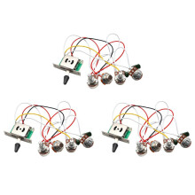 3X Strat Guitar Wiring Harness Prewired 3X 500K Pots 1 Volume 2 Tone Control Knobs 5 Way ,Electric Guitar Parts