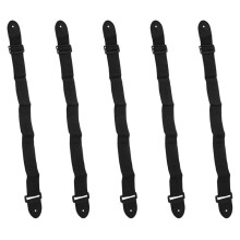 5X Guitar Strap Guitar Picks Acoustic Ukulele Guitar Black Strap Belt Adjustable Nylon Ends for Guitars