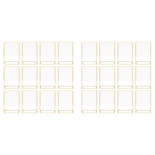 24Pcs Acrylic Sign Holder,Double Sided Gold Photo Frame with Vertical Holder,Wedding Table Number Holder,Menu Holder