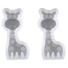 2X Molde de Silicona Animal, Molde de Vela de Silicona DIY, Molde 3D (Jirafa)