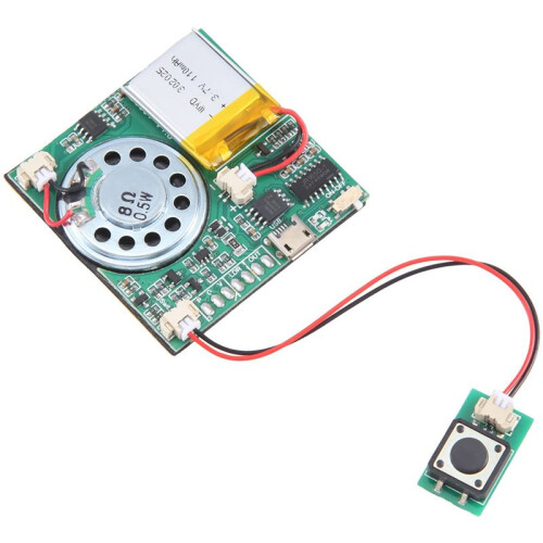 2X USB Recording Music Module DIY MP3 Recordable Sound Module USB Downloadable Sound Module, Button 2
