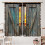 Rideaux de porte de grange style planches de bois bleu-gris 2 1