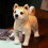 Realistische pluche puppy met strik 1