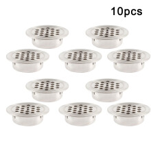 10 grilles d'aération rondes en acier inoxydable, diamètres 19/25/29/35/53 mm