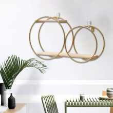 Wandregal fürs Wohnzimmer – Luxuriöse Sofa-Hintergrundgestaltung & Stauraum, langlebig, bohrfreie Montage, geeignet für kleine Deko-Elemente