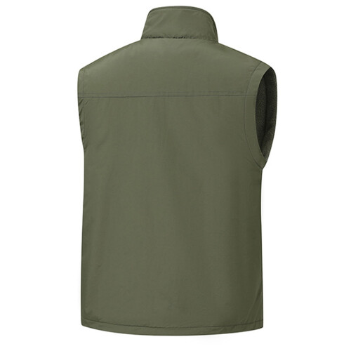 Ανδρικό γιλέκο με επένδυση fleece, πράσινο στρατού, μέγεθος L 2