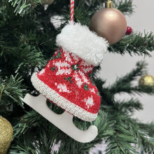 Chaussettes de Noël à suspendre pour cheminée, fenêtre, décoration de fête (lot de 6)