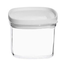 Set mit 4 luftdichten Vorratsdosen aus transparentem Kunststoff, BPA-frei, stapelbar, mit verschließbaren Deckeln, ideal für die Organisation in