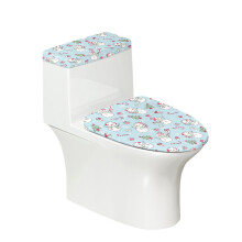 Ensemble housse de siège de toilette extensible à motif bonhomme de neige et bonbons
