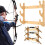 Wooden Wall-Mount Bow Rack for Recurve Compound Longbow 2
