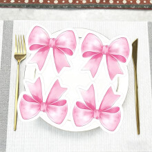 Serviettes de table à motif nœud papillon pour la Saint-Valentin (lot de 50)