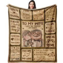 Hochzeitstagsdecke für meine Frau, Geschenk vom Ehemann für die Ehefrau, Valentinstagsdecke, Geburtstagsdecke, romantisches Geschenk für sie (40 x