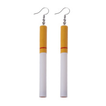 Cartoon Cigarette Butts Dangle Earring Wacky Fun Jewelry Gift for Valentines Day