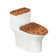 Ensemble de couvre-abattant de toilette imprimé léopard et toile d'araignée pour les fêtes