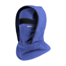 Varm vinterskidmask med halsband, fleeceskydd för ansikte och huvud, vindtät huvtröja för kallt väder för män och kvinnor, kompatibel med