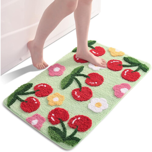 Badematte, Badezimmeraccessoires, Bodenmatte aus Mikrofaser, 51 x 81 cm