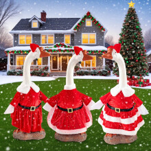 Set di costumi natalizi Porch Goose rosso L
