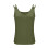 Top canotta da donna vintage in cotone e lino, verde chiaro 4