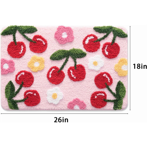 Badematte, Badezimmeraccessoires, Bodenmatte aus Mikrofaser, 51 x 81 cm 1